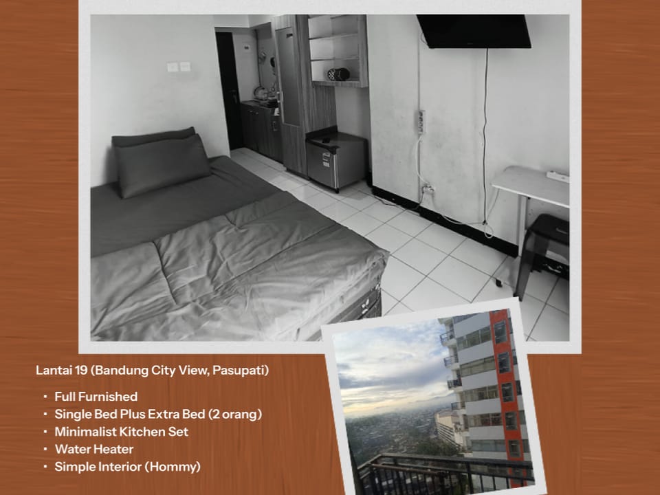 Jardin Apartment Studio Type 18, Full Furnished Apartment in Bandung
