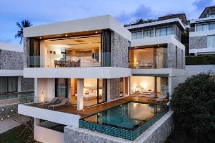 Modern 4-BR Partial Sea View villa Vacation rental in Ko Samui