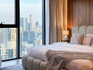 Unique Burj Khalifa View 3BR Condo On Top Floor Apartment in Dubai
