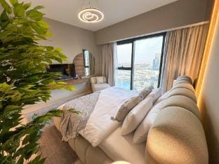Unique Burj Khalifa View 3BR Condo On Top Floor Apartment in Dubai