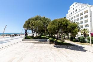 Quarteira First Line Front Beach Pool Flat View Apartment in Quarteira
