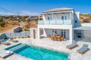 Gianna's Panoramic Seaview Twin Villas with pool 1 Villa in Crete Region