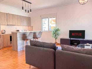 Bright & Spacious Flat near Glyfada Center Vacation rental in South Athens