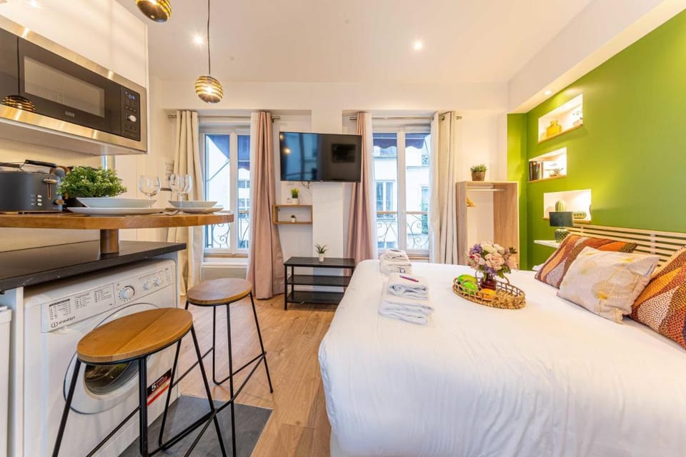 Intimate studio - 1BR/2P - Sentier Villa in Paris