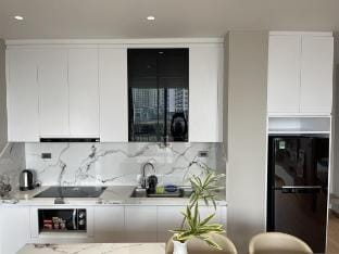 XOI Lumi_401_Lakeside 2BR-75m²_Kitchen&Balcony@CBD Vacation rental in Laos
