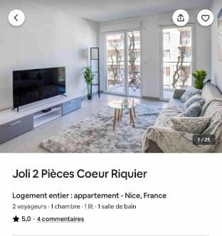 2 Rooms Coeur Riquier | 3 min SNCF station Vacation rental in Nice