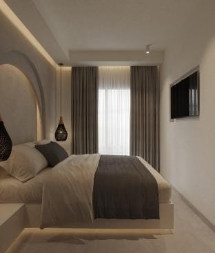 Modern Room with Castle and Sea View on 1st Floor Vacation rental in Rhodes, Greece