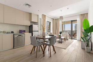 Silkhaus Chic 1BR | Creek Beach Grove | Pool view Vacation rental in Dubai