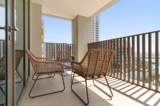 Silkhaus Chic 1BR | Creek Beach Grove | Pool view Vacation rental in Dubai