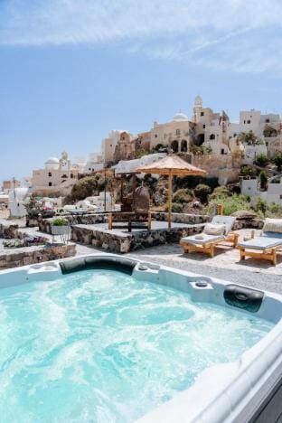 Rock Villa Myth | Jacuzzi | 450 m, Sea View Yard Vacation rental in Santorini