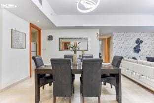 bnbme | Damac Waves Tower | 3 BDR + Maids Room Apartment in Dubai