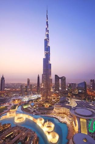 Full Burj Khalifa and Fountain View from All Rooms Apartment in Dubai