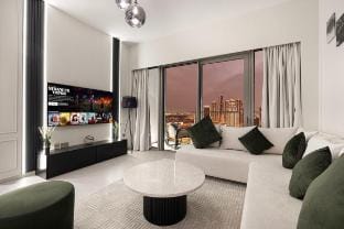 Sky-High 2BR • Burj Views • Walk to Dubai Mall Vacation rental in Dubai