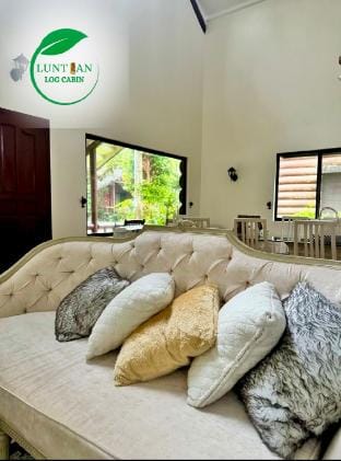 Luntian Loghouse Cabin (1BR) shared living room Vacation rental in Tagaytay