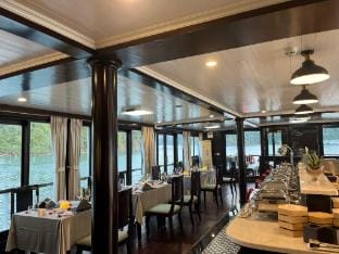 Lily Cruise Docked boat in Laos