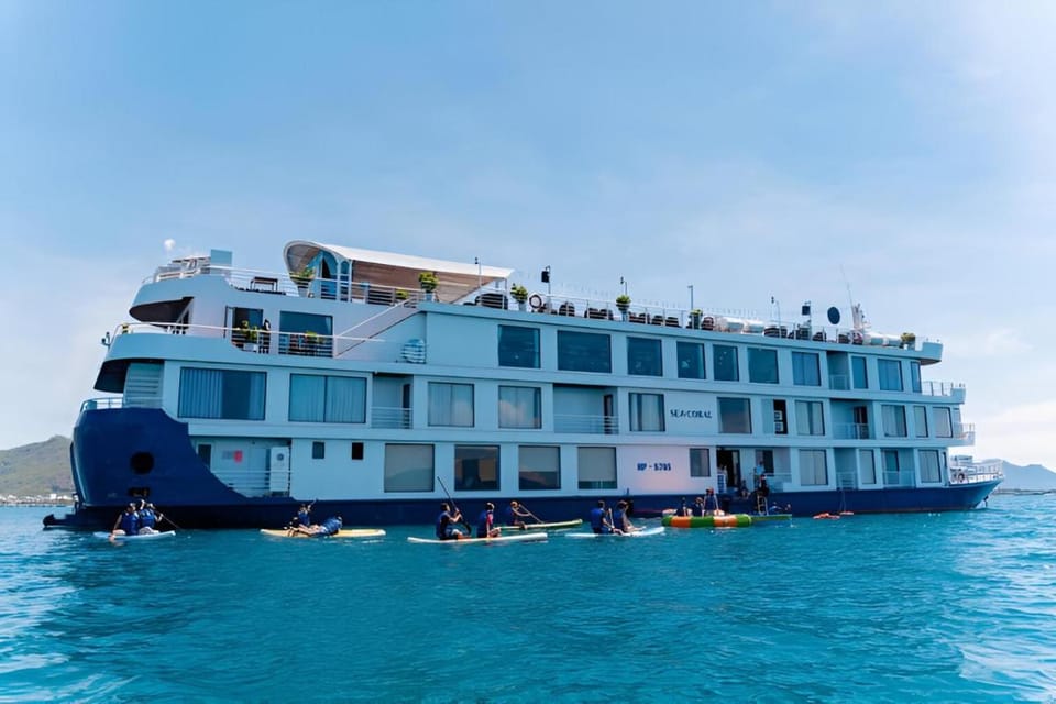 Sea Coral Cruise Docked boat in Laos