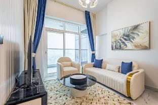 Near Miracle Garden | 1BR, Pool+Gym, Balcony Arjan Vacation rental in Dubai