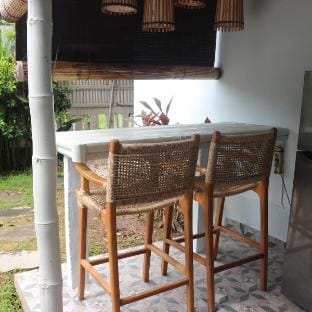 Obsidian Gym Retreat: Rustic 2BR Villa with Pool Villa in North Kuta