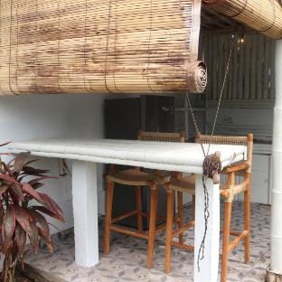 Obsidian Gym Retreat: Rustic 2BR Villa with Pool Villa in North Kuta