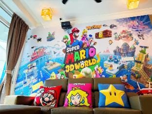 The Wave 6Pax【Super Mario Theme】100寸投影大荧幕|小孩滑梯|游戏机 Vacation rental in Malacca