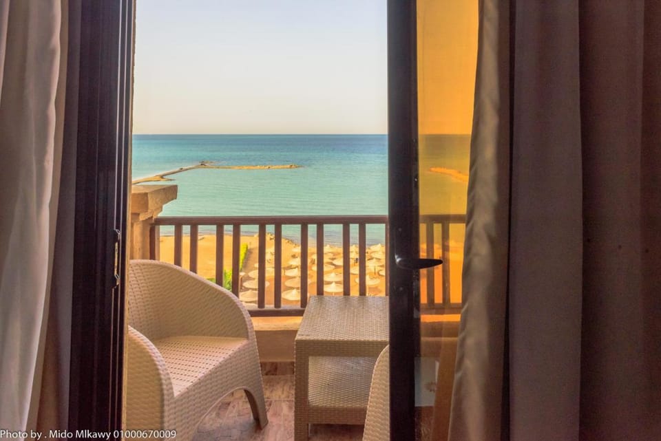 Bedroom Chalet with Side Sea View  Turtles Chalet in Hurghada
