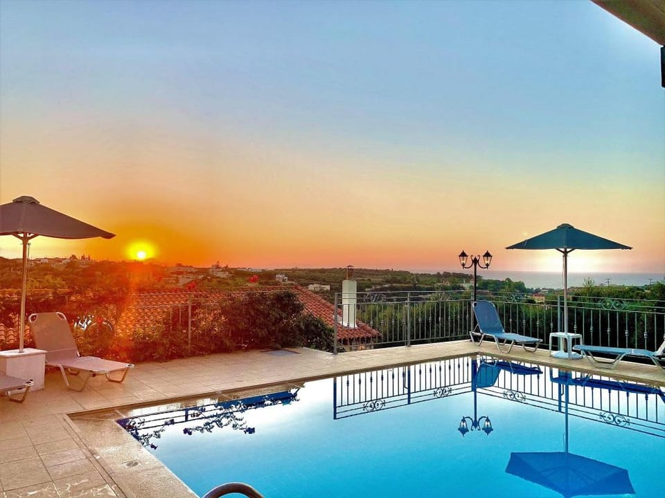 Villa in Rethymno with Private Pool  Views Villa in Crete Region