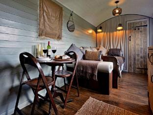 Shepherds Hut on Llyn Peninsula by Private Lake Vacation rental in Wales