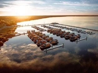 Two-bedroom holiday home, Klitten Docked boat in Saxony