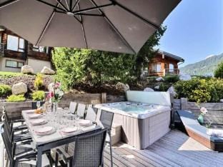 Chalet in Les Gets with Jacuzzi  Ski Access Apartment in Les Gets