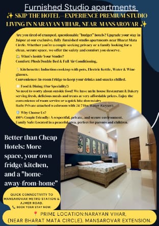 Cozy&Luxurious Studio apartments, Couple friendly  Vacation rental in Jaipur