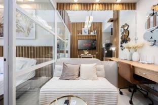 Elegant Wood-Accent Studio with Balcony Apartment in Lapu-Lapu City