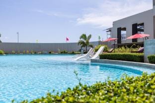 Elegant Wood-Accent Studio with Balcony Apartment in Lapu-Lapu City