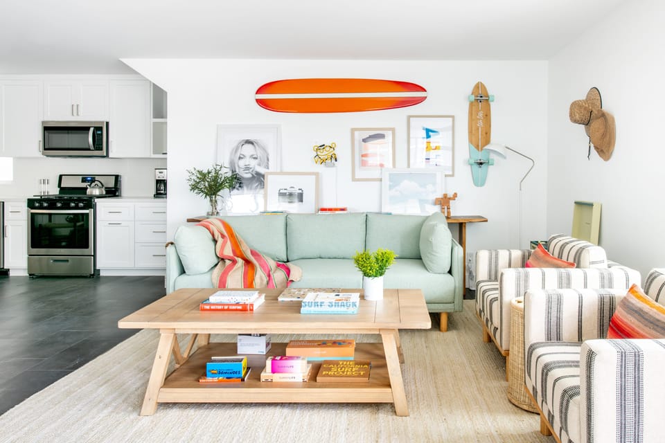 Unit 1 - Bright and airy living room.