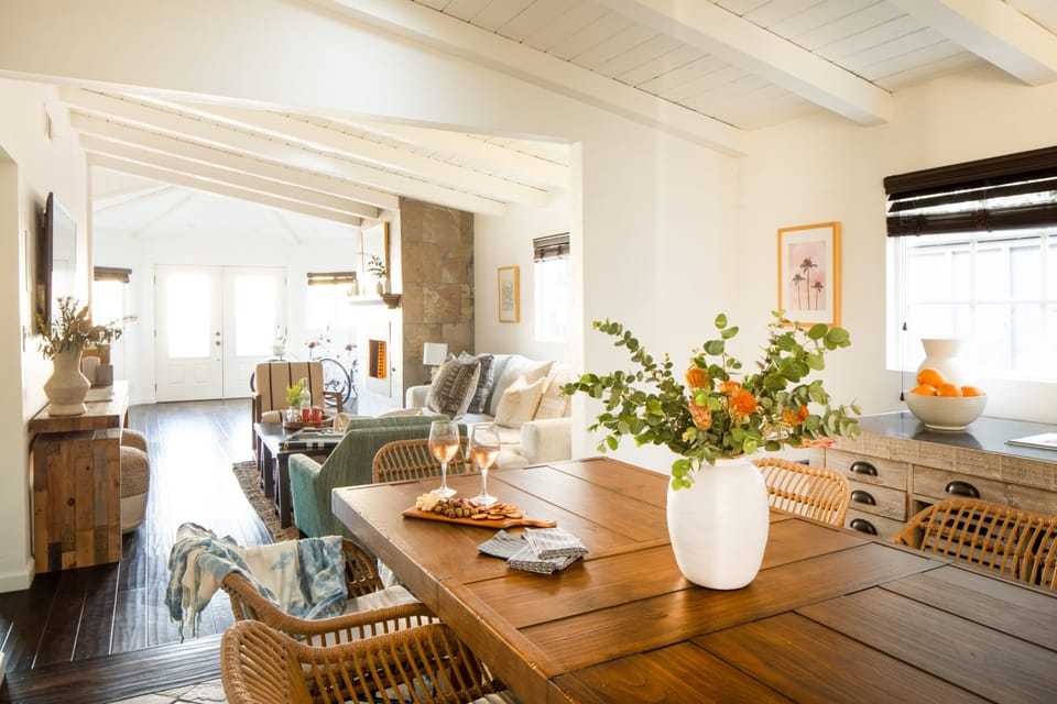 Bright and cheery interiors.