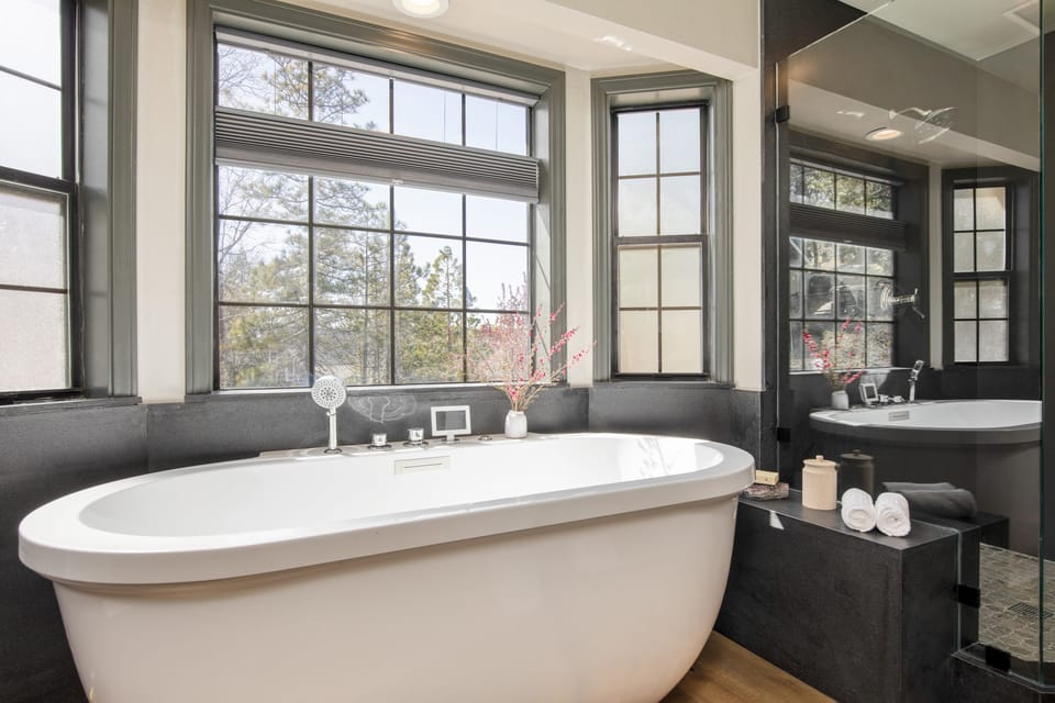 Relax with a bubble bath.