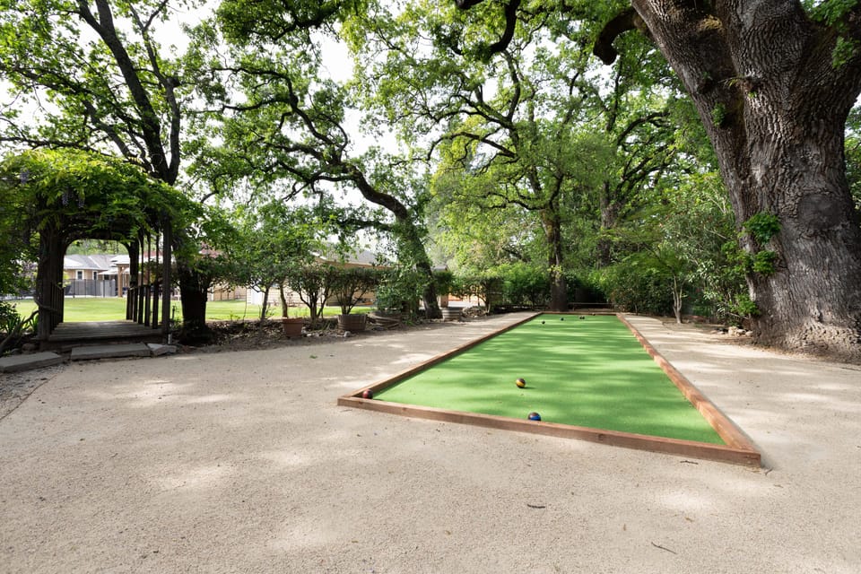Bocce ball court.