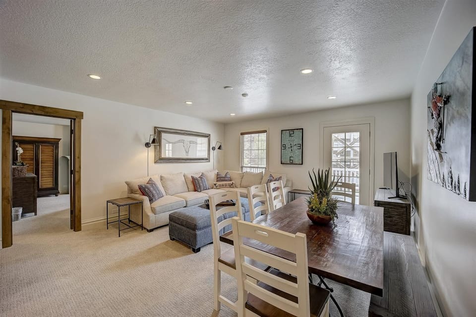 Combined Living Room + Dining Area Wonderful for Entertaining