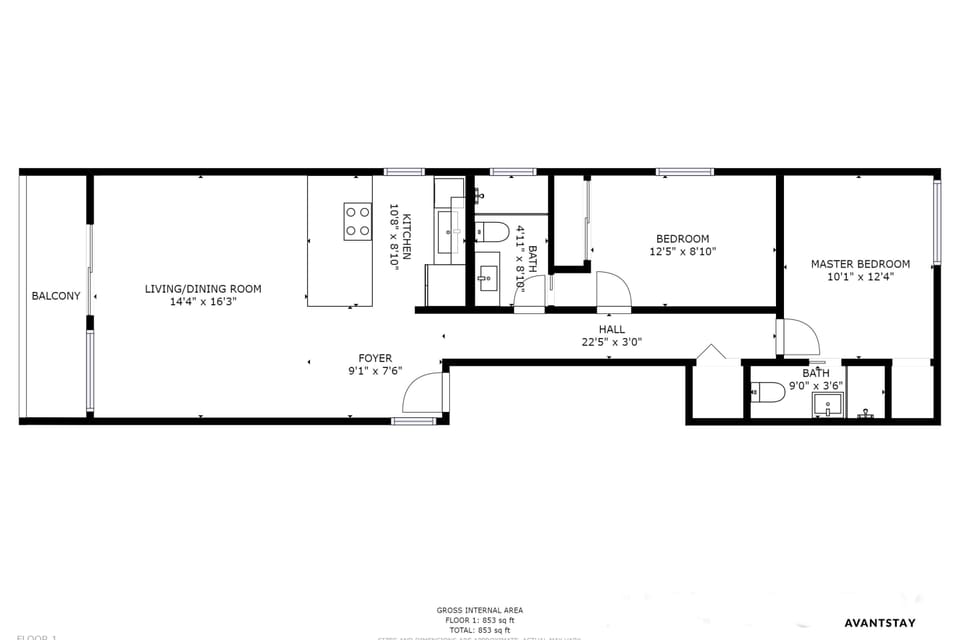Floor plan of Buyout 2 & 4.