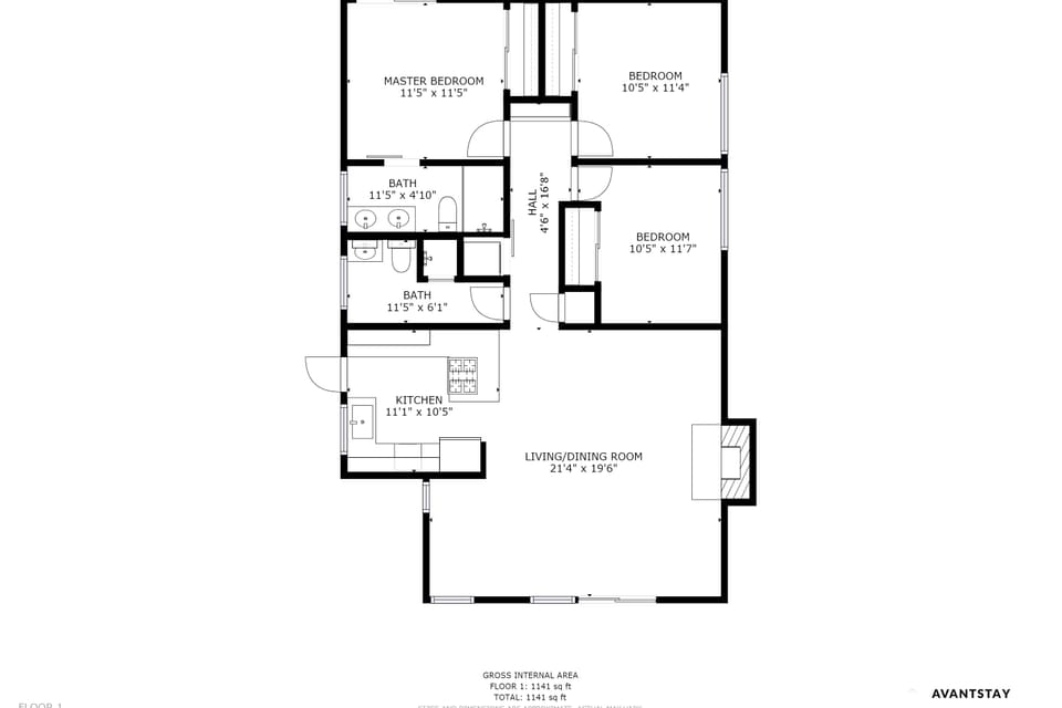 Floor plan of Hamilton 1.
