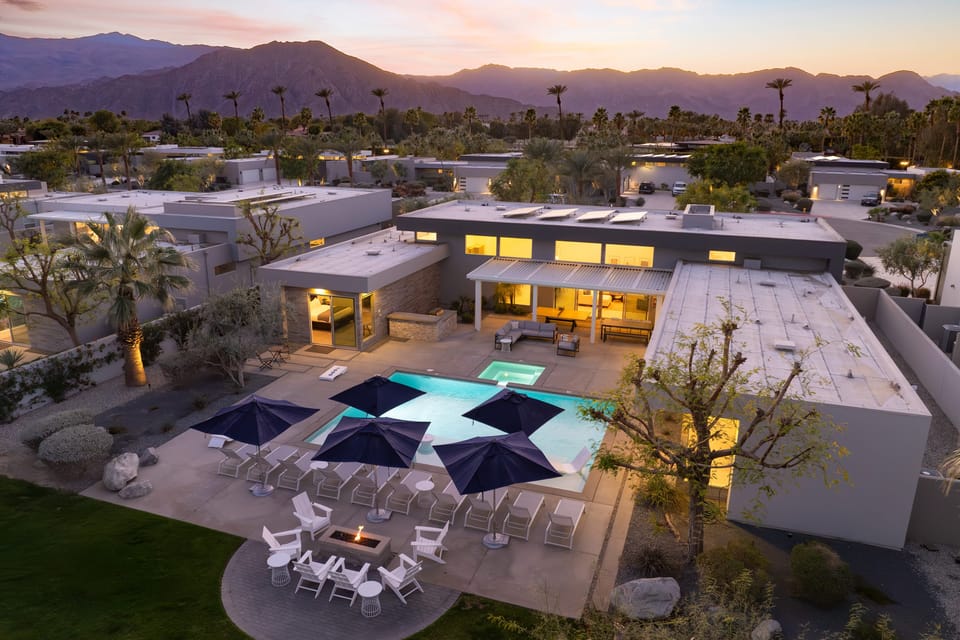 Gather around the fire pit.