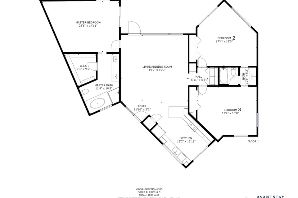 Floor Plan of Ivory II.