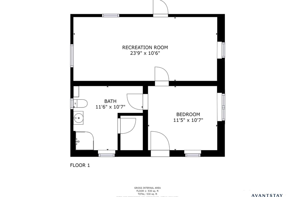 Guest house floor plan.