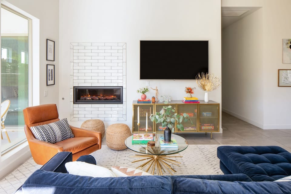 Mid century modern decor throughout the home.