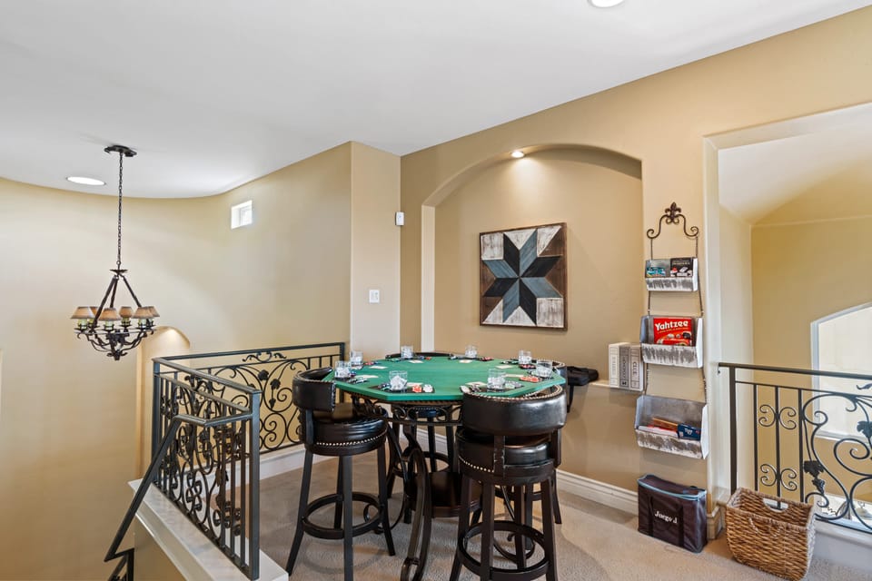 High-stakes poker table.