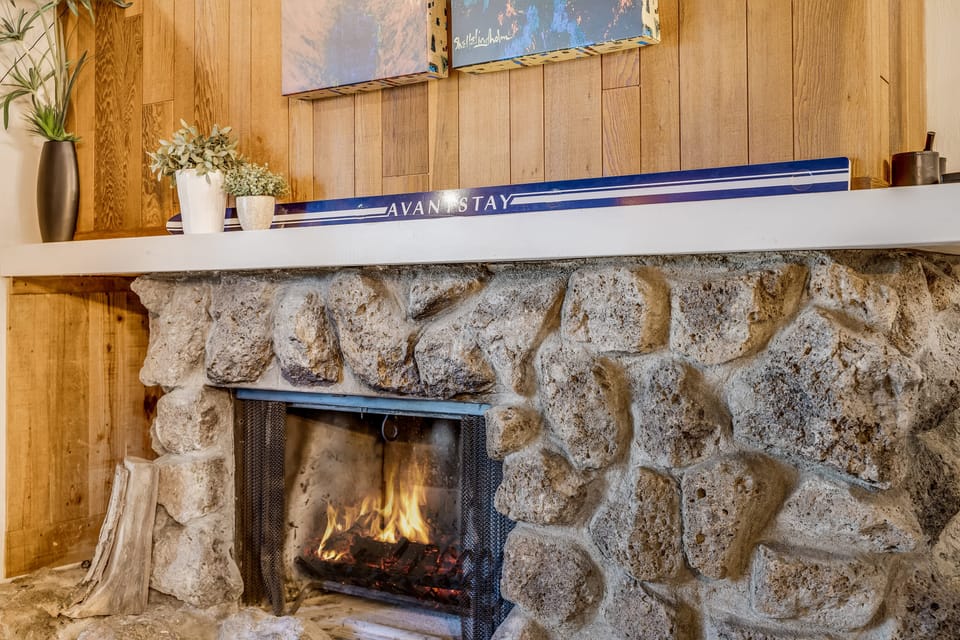 Fire place in the living room.