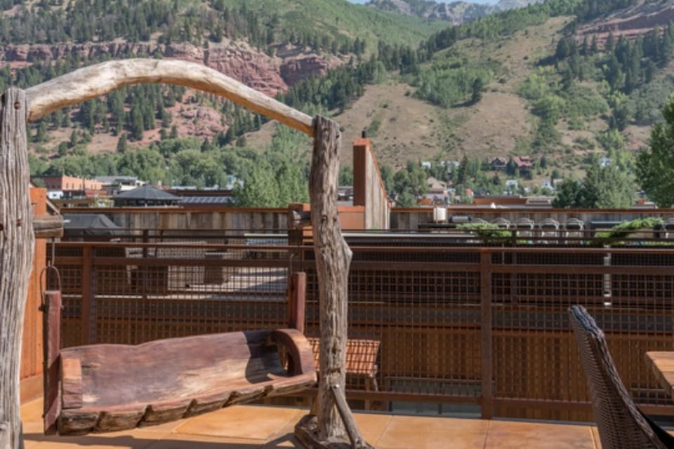 Enjoy mountain views from your private deck.