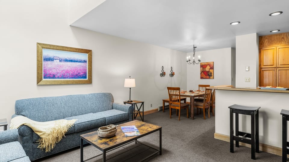 Open concept living space with modern decor.