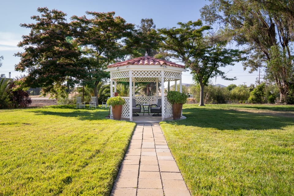 Mornings in the gazebo.