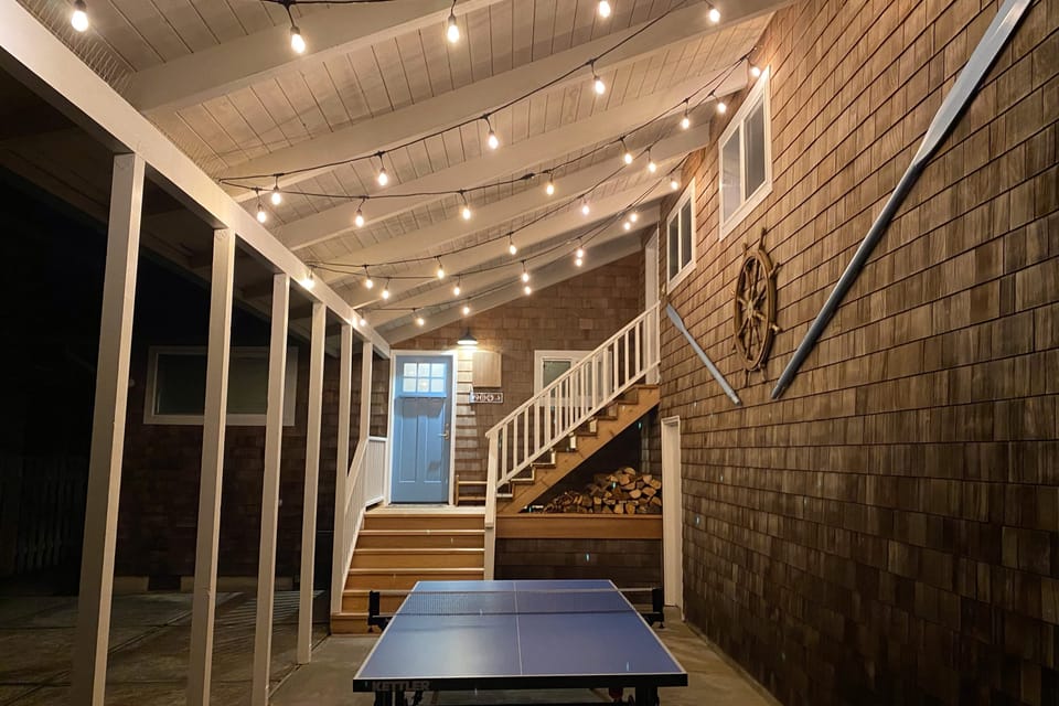 Ping Pong table is now located outside under the carport.