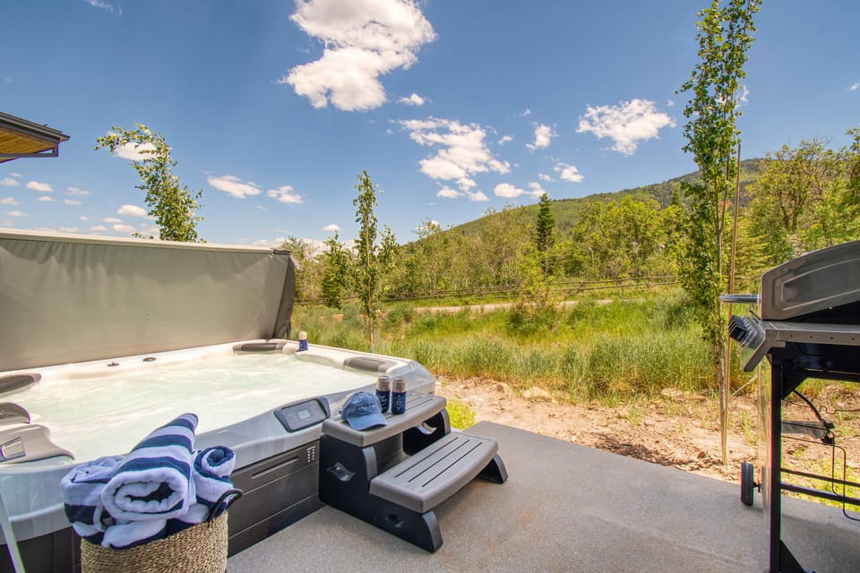Soak in your private hot tub, surrounded by the mountains of Park City.